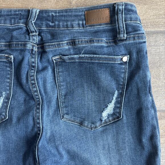 Judy Blue Womens Size 9 /29 Jeans Button Fly Distressed Skinny Fit - Picture 12 of 16